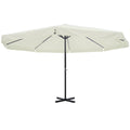 vidaXL Sonnenschirm Weiß Aluminium 500 cm