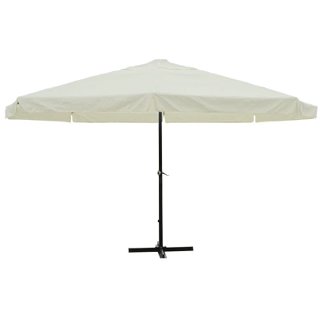 vidaXL Sonnenschirm Weiß Aluminium 500 cm