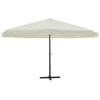 vidaXL Sonnenschirm Weiß Aluminium 500 cm
