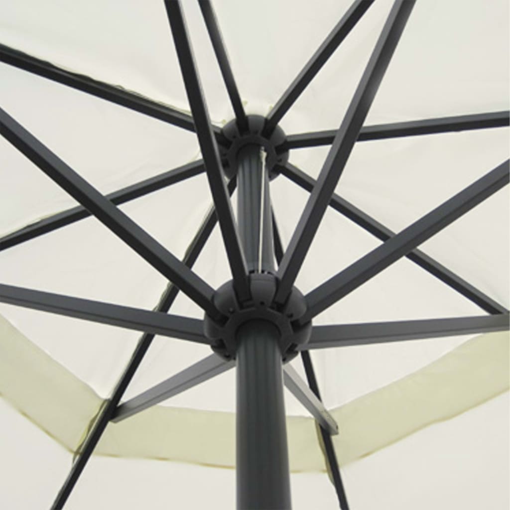vidaXL Sonnenschirm Weiß Aluminium 500 cm