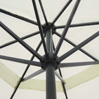 vidaXL Sonnenschirm Weiß Aluminium 500 cm