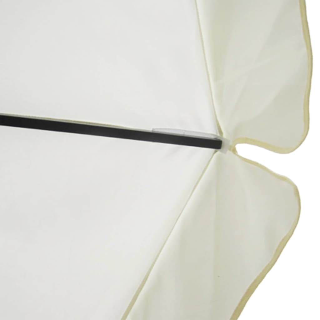 vidaXL Sonnenschirm Weiß Aluminium 500 cm