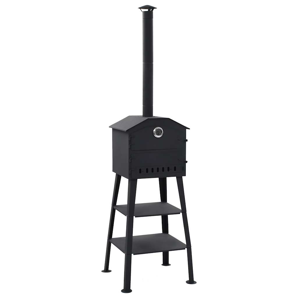 vidaXL Outdoor Pizzaofen Holzkohle mit 2 Schamottesteinen