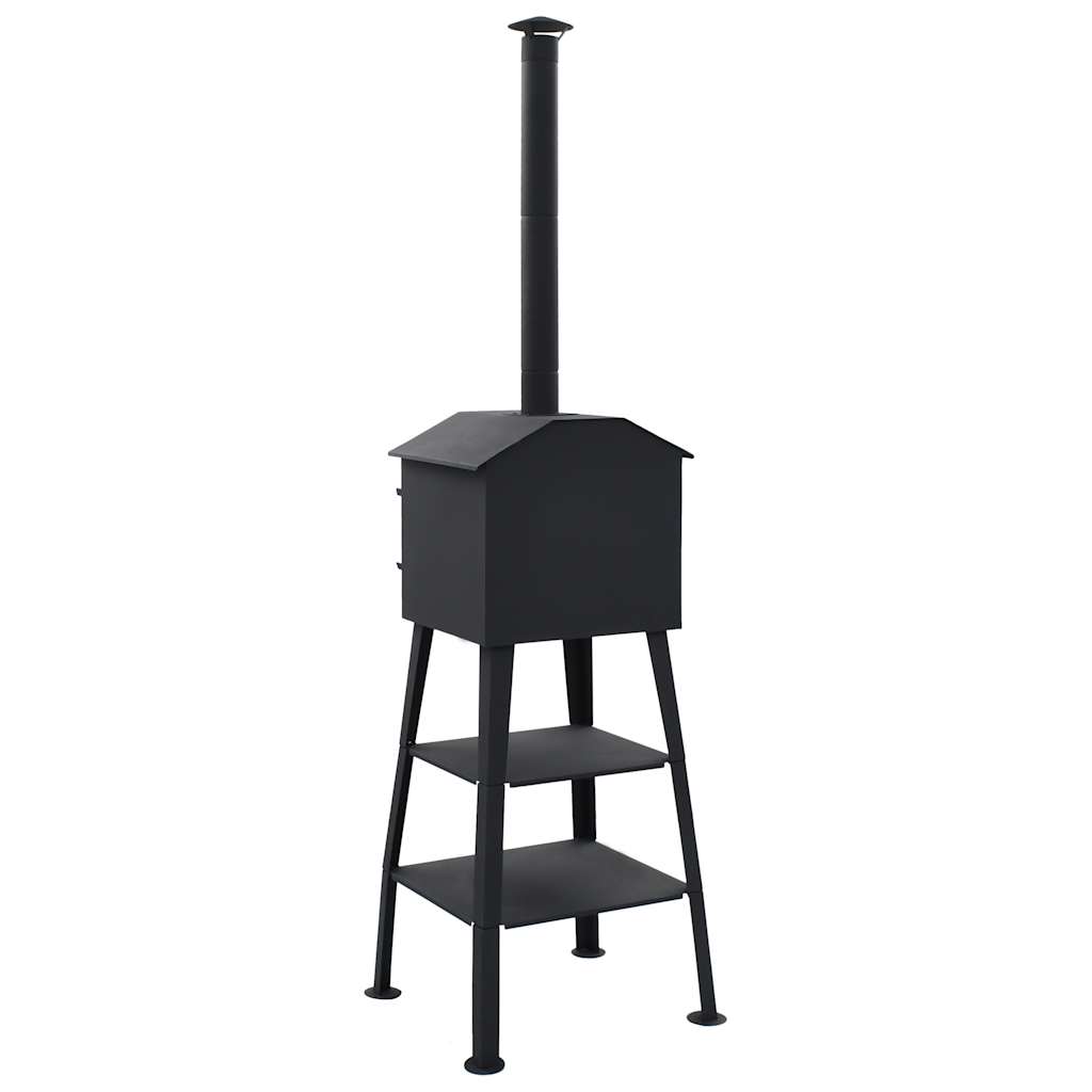 vidaXL Outdoor Pizzaofen Holzkohle mit 2 Schamottesteinen