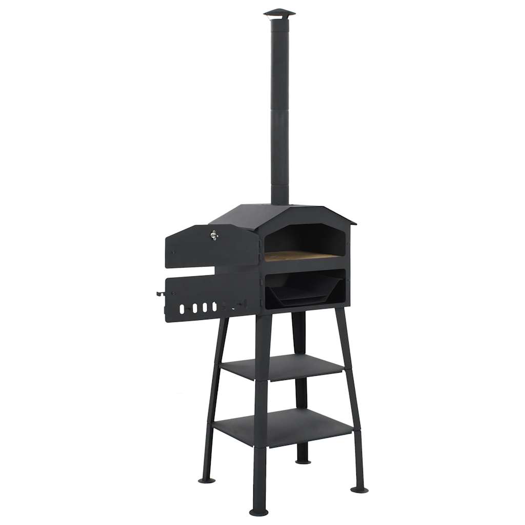 vidaXL Outdoor Pizzaofen Holzkohle mit 2 Schamottesteinen