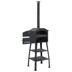 vidaXL Outdoor Pizzaofen Holzkohle mit 2 Schamottesteinen