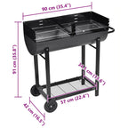 vidaXL Holzkohlegrill Dakota