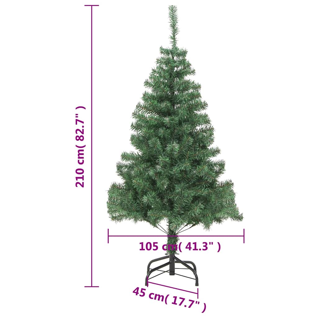 vidaXL Künstlicher Weihnachtsbaum mit Stahlständer 210 cm 910 Zweige