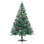vidaXL Künstlicher Weihnachtsbaum mit Tannenzapfen gefrostet 150 cm