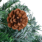 vidaXL Künstlicher Weihnachtsbaum mit Tannenzapfen gefrostet 150 cm