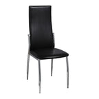 vidaXL Esszimmerstühle 4 Stk. Schwarz Kunstleder