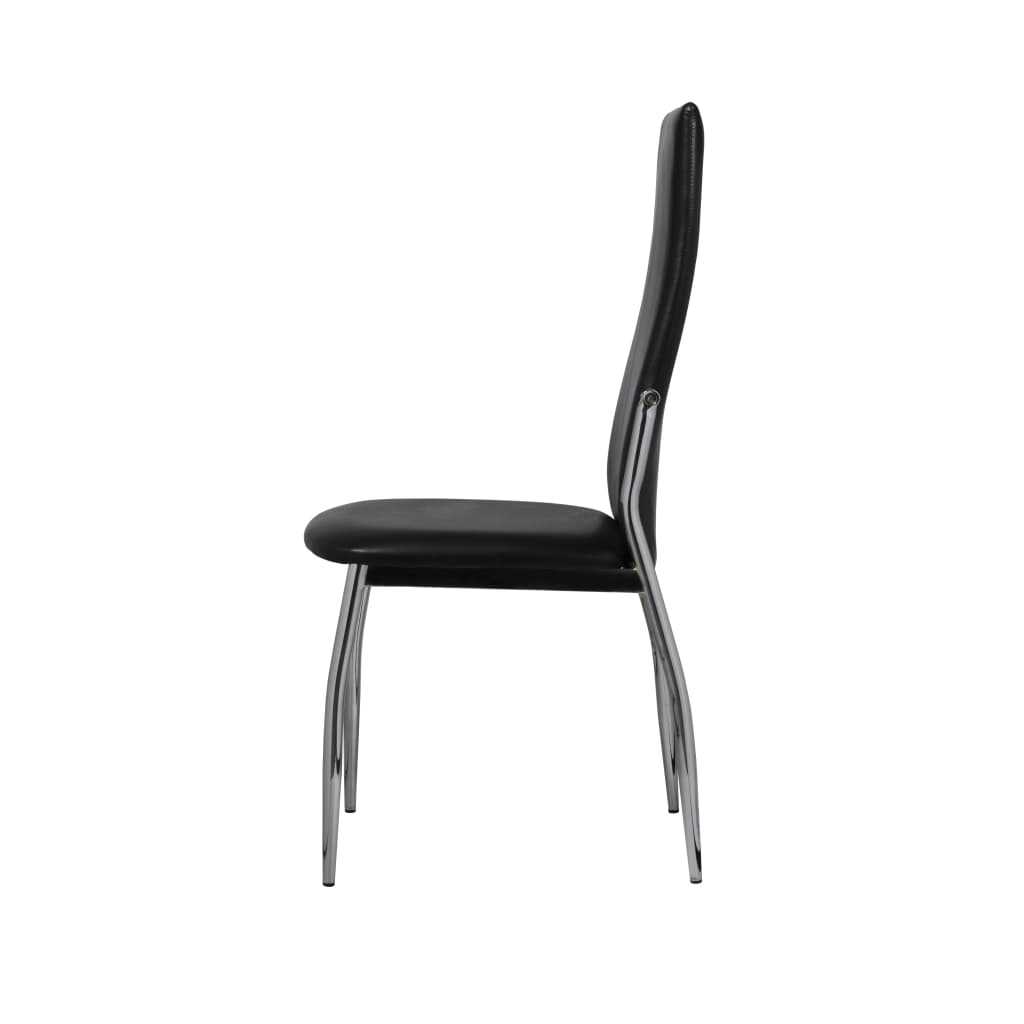 vidaXL Esszimmerstühle 4 Stk. Schwarz Kunstleder
