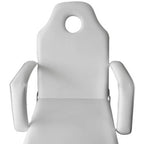 vidaXL Kosmetikstuhl Tragbar Kunstleder 185×78×76 cm Weiß