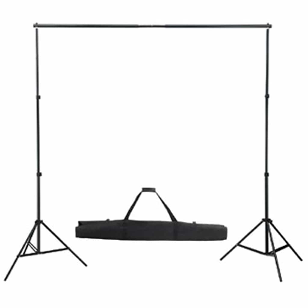 vidaXL Fotostudio-Set mit Schwarzem Hintergrund 600×300 & Leuchten