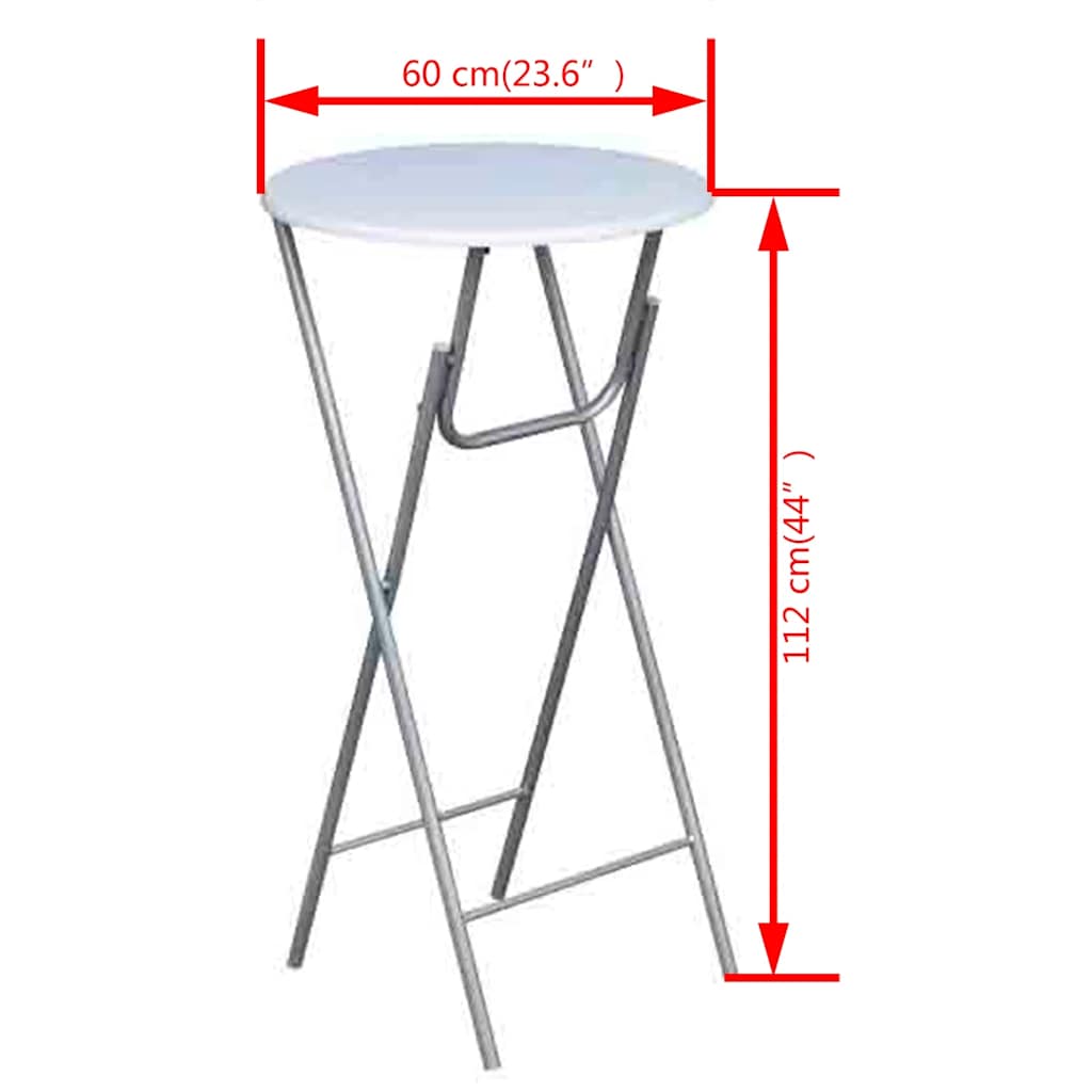vidaXL Stehtische 4 Stk. mit MDF Tischplatte Weiß