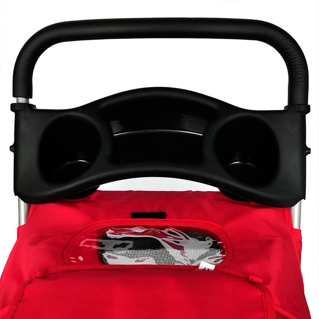 vidaXL Hundewagen Hundebuggy Rot