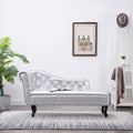 vidaXL Chaiselongue Silbern Kunstleder