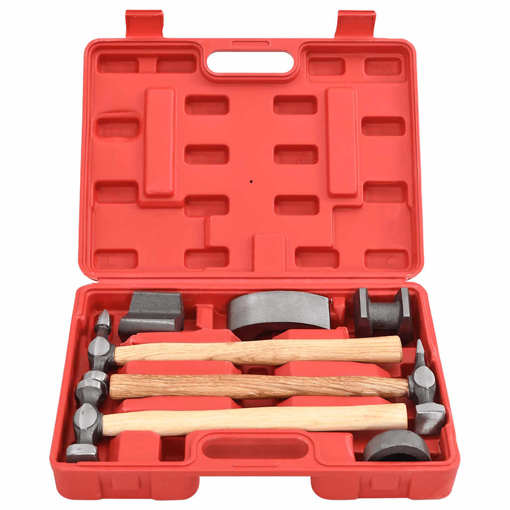vidaXL 7-tlg. Karosserie-Ausbeulset Ausbeulhammer Dellen-Reparatur-Set