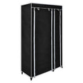 vidaXL Faltbarer Stoffschrank Schwarz 110 x 45 x 175 cm