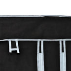 vidaXL Faltbarer Stoffschrank Schwarz 110 x 45 x 175 cm