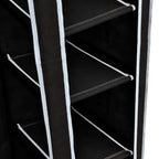vidaXL Faltbarer Stoffschrank Schwarz 110 x 45 x 175 cm