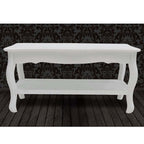 vidaXL Couchtisch mit Ablage MDF Weiß