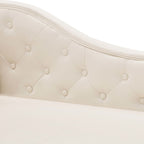 vidaXL Chaiselongue Creme Kunstleder