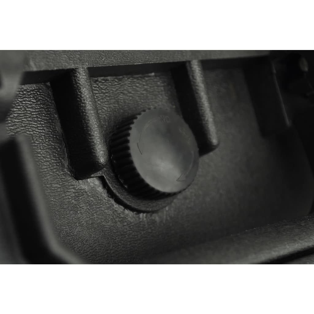 vidaXL Transportkoffer Schwarz mit Schaumstoff 35 L Fassungsvermögen
