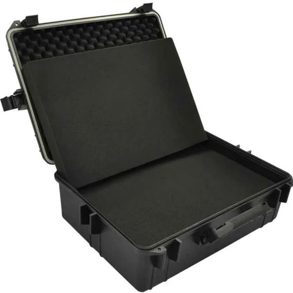 vidaXL Transportkoffer Schwarz mit Schaumstoff 35 L Fassungsvermögen