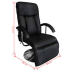 vidaXL Massagesessel Schwarz Kunstleder