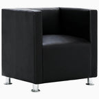 vidaXL Würfel-Sessel Schwarz Kunstleder