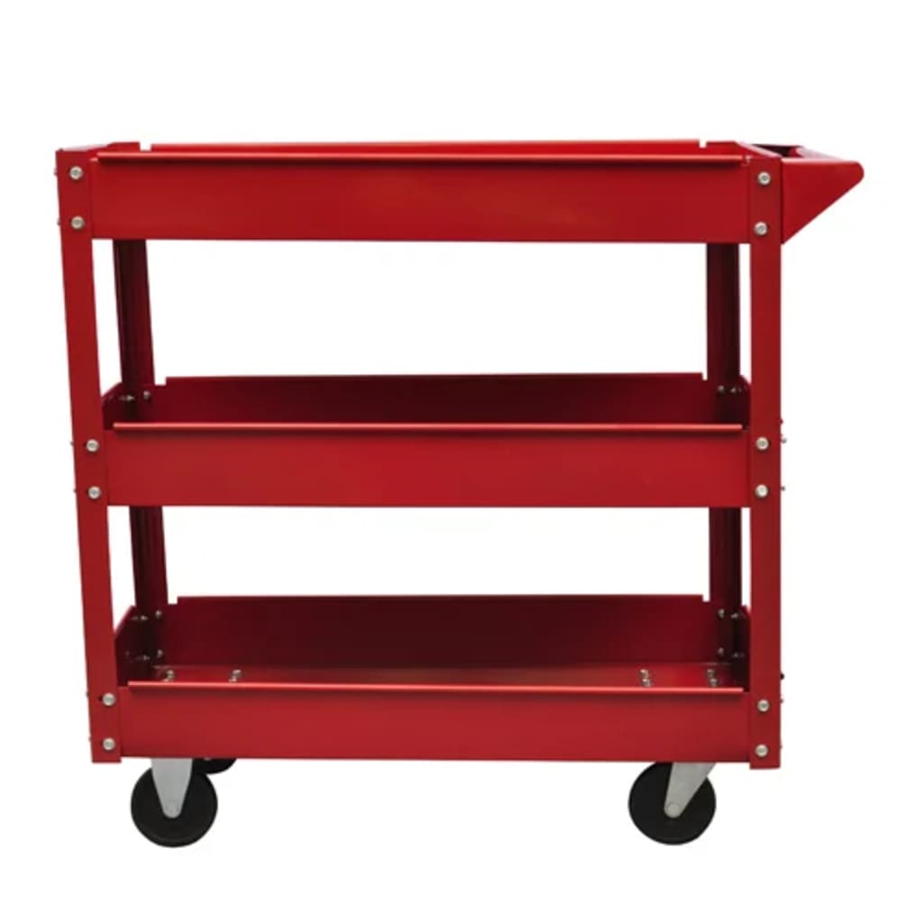 vidaXL Werkstattwagen 100 kg Rot