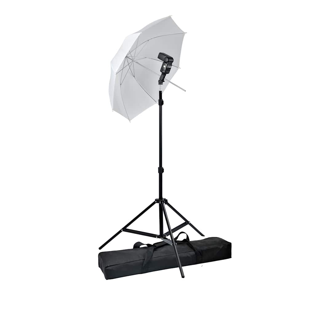 vidaXL Speedlight-Set Schwarz Metall
