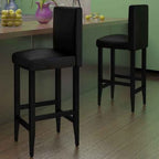 vidaXL Barhocker 2 Stk. Schwarz Kunstleder