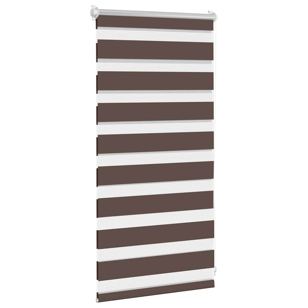 vidaXL Zebra-Rollo 40,9 x 100 cm, Stoffbreite 36,7 cm, Kaffeebraun