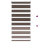 vidaXL Zebra-Rollo 40,9 x 100 cm, Stoffbreite 36,7 cm, Kaffeebraun