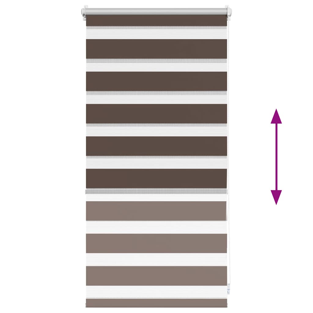 vidaXL Zebra-Rollo 40,9 x 100 cm, Stoffbreite 36,7 cm, Kaffeebraun