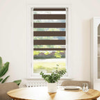 vidaXL Zebra-Rollo 40,9 x 100 cm, Stoffbreite 36,7 cm, Kaffeebraun