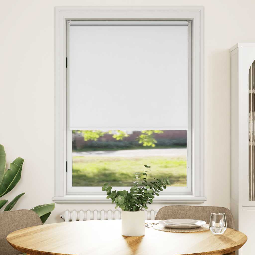 vidaXL Verdunkelungsrollo 84,4 x 175 cm, Stoffbreite 80 cm, Weiß