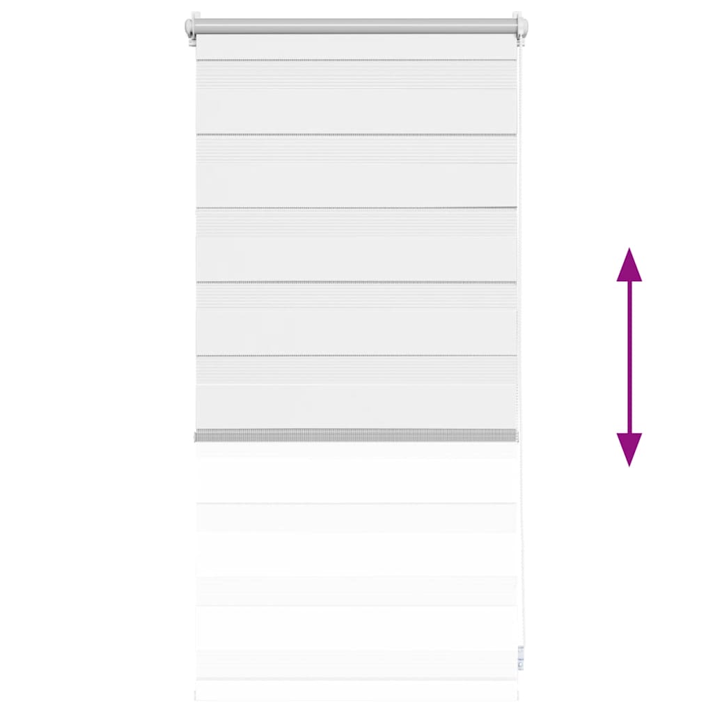 vidaXL Zebra-Rollo 40,9 x 100 cm, Stoffbreite 36,7 cm, Weiß