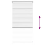 vidaXL Zebra-Rollo 40,9 x 100 cm, Stoffbreite 36,7 cm, Weiß