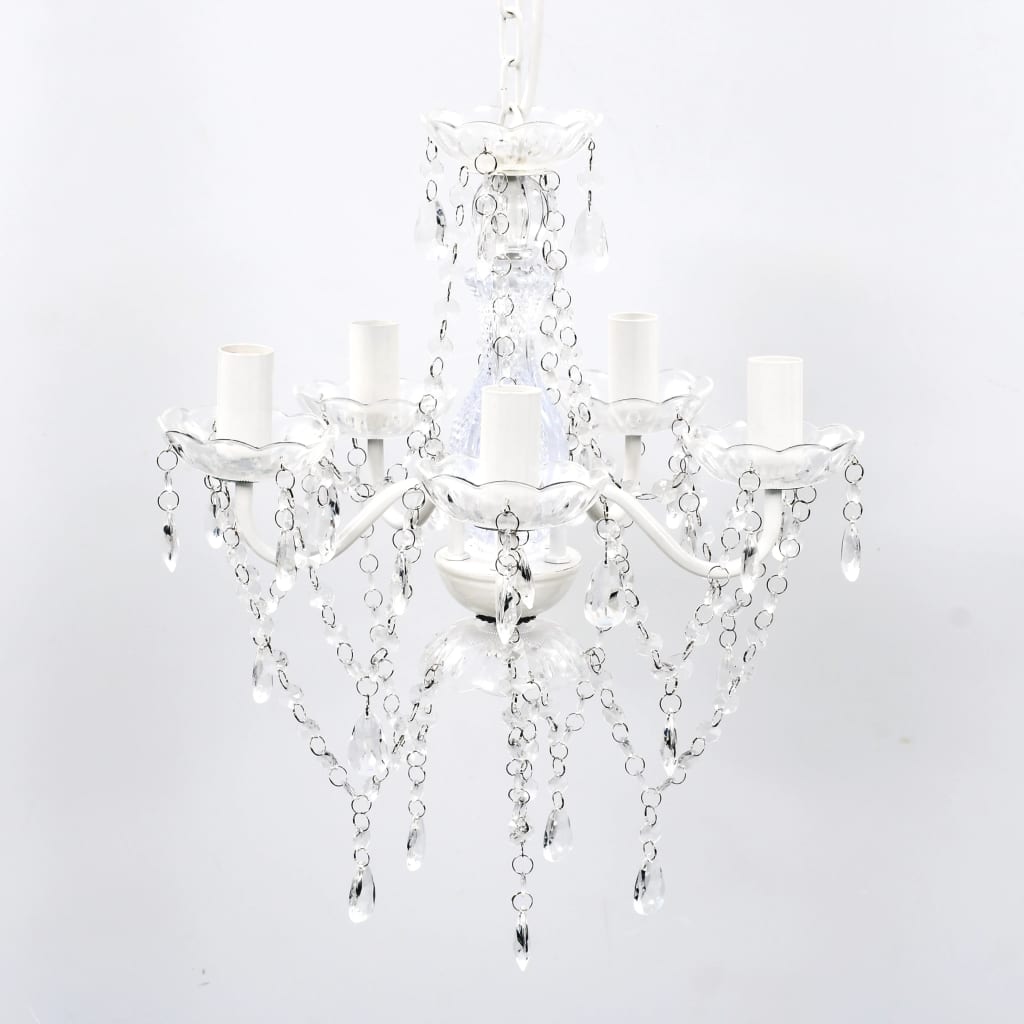 vidaXL Kronleuchter 5-flammig Transparent