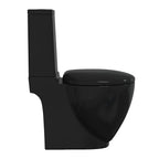 vidaXL Keramik-Toilette Abgang Horizontal Schwarz