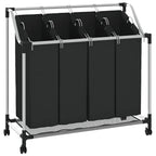 4 Fächer Schwarz Wäschesortierer
