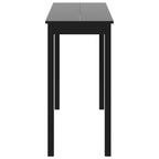 vidaXL Bartisch MDF Schwarz 115×55×107 cm