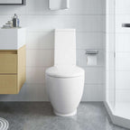 vidaXL Keramik-Toilette Abgang Horizontal Weiß