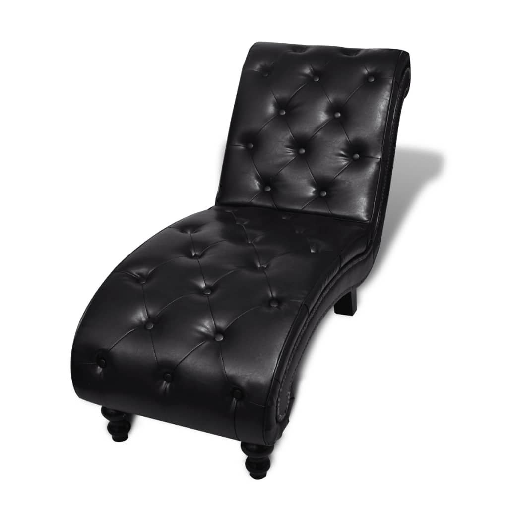 vidaXL Chaiselongue Braun Kunstleder