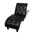 vidaXL Chaiselongue Braun Kunstleder