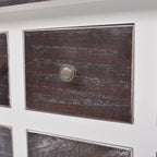 vidaXL Konsolenschrank mit 6 Schubladen Braun und Weiß Holz