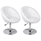 vidaXL Cocktailsessel 2 Stk. Weiß Kunstleder